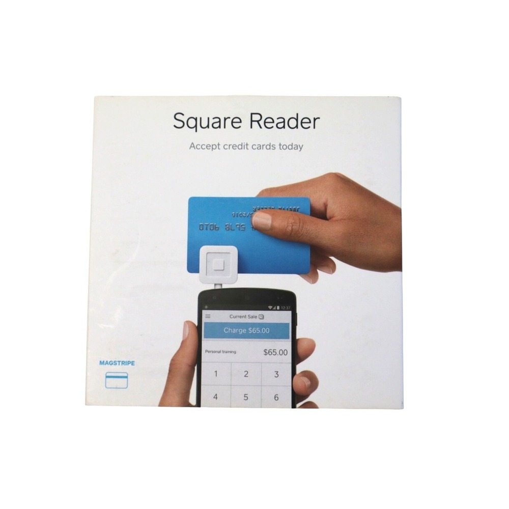 Square Reader for Magstripe Credit Card Payments‎ White 3.5mm Jack New Box Wear